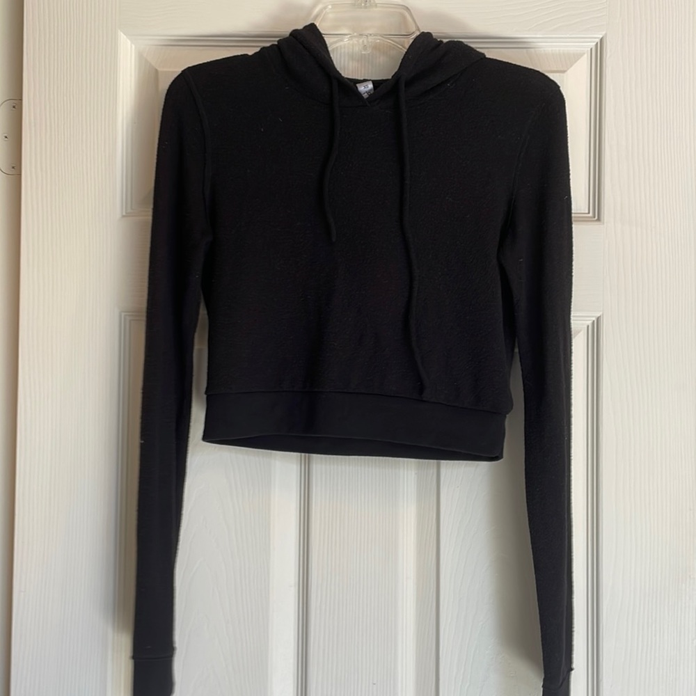 Alo Black Cropped Sweater